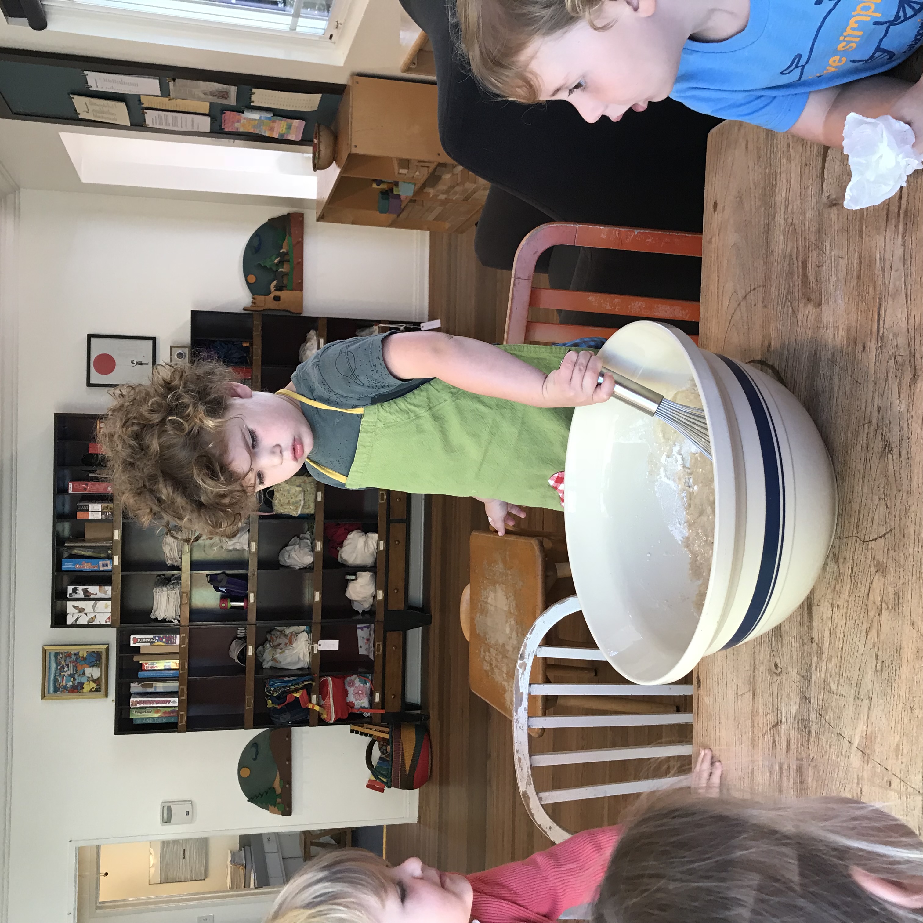 Children preparing food